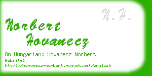 norbert hovanecz business card